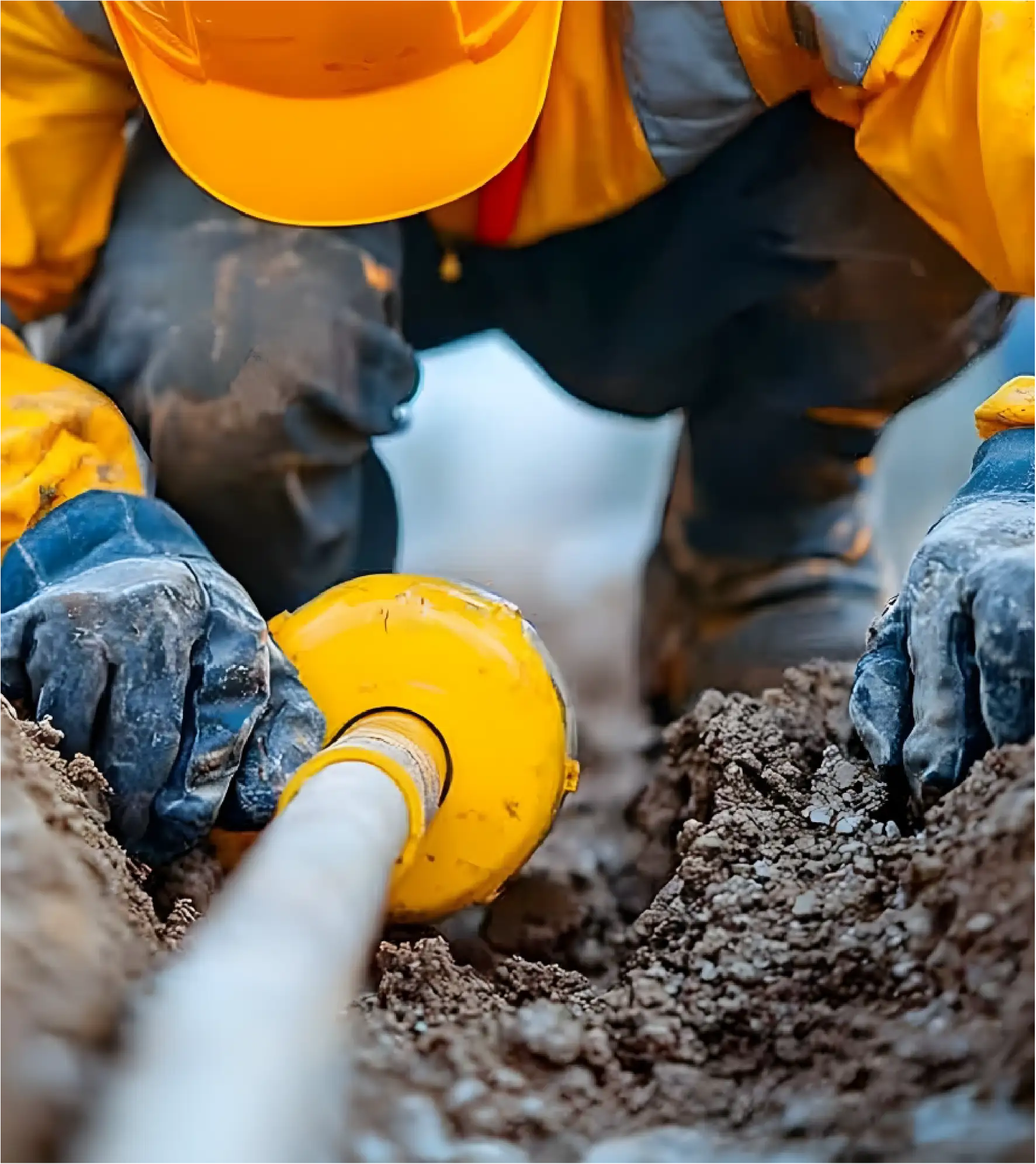 A professional plumbing company provides trenchless sewer line services for a residential property.